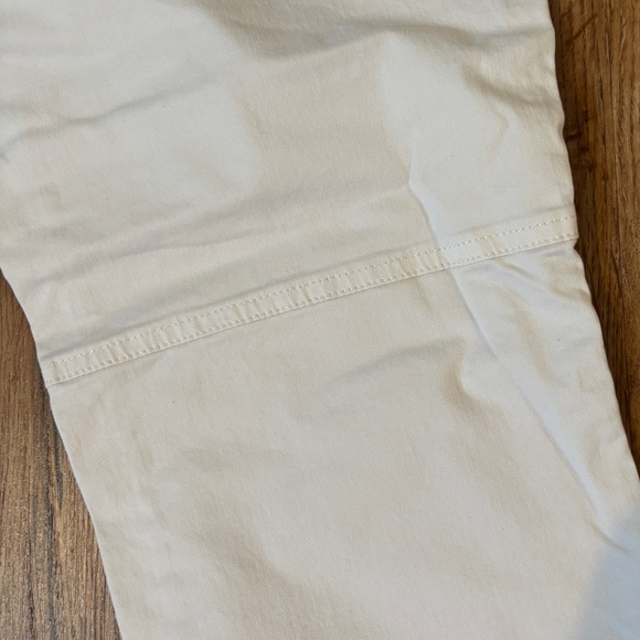 Cream Pants with Elastic Zipper Cuffs - Picture 6 of 8